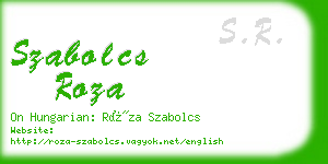 szabolcs roza business card